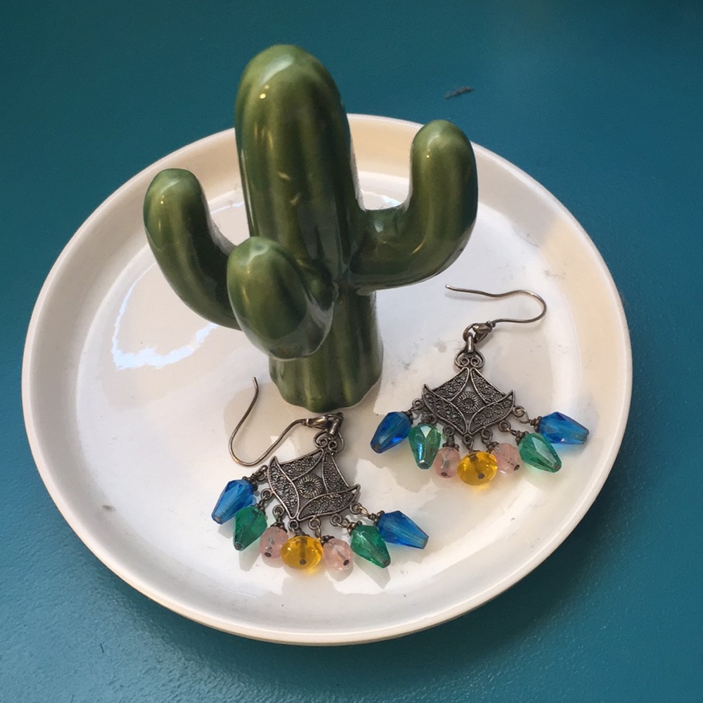 Lotus Flower Chandelier Earrings